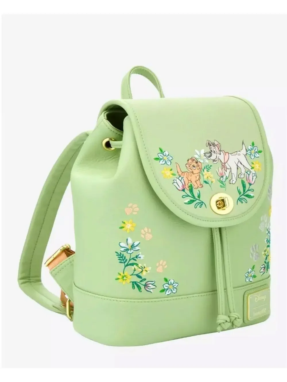 Loungefly Disney Oliver & Company Floral Drawstring Mini Backpack